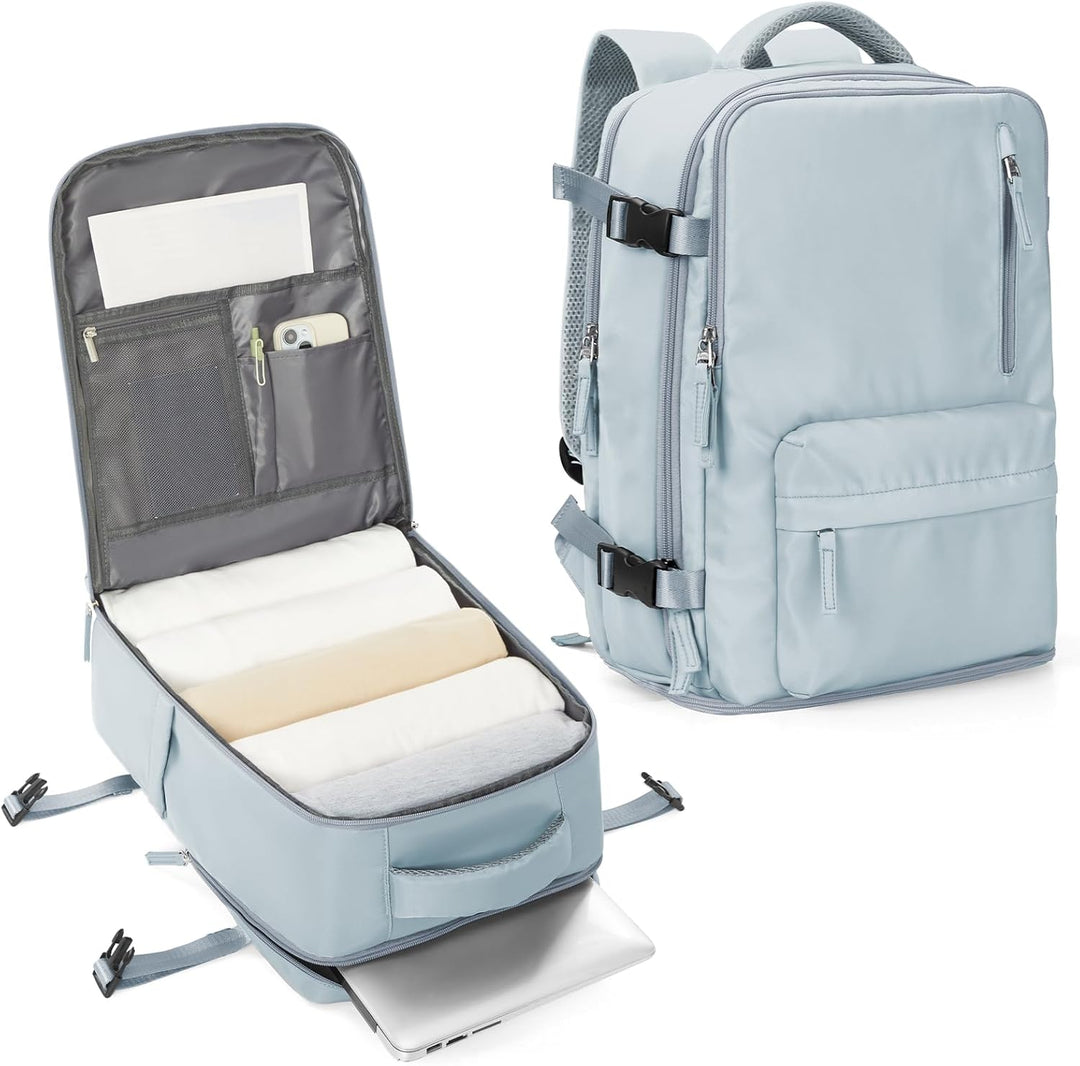 Contemporary multi-compartment laptop bag, blending style with practicality.