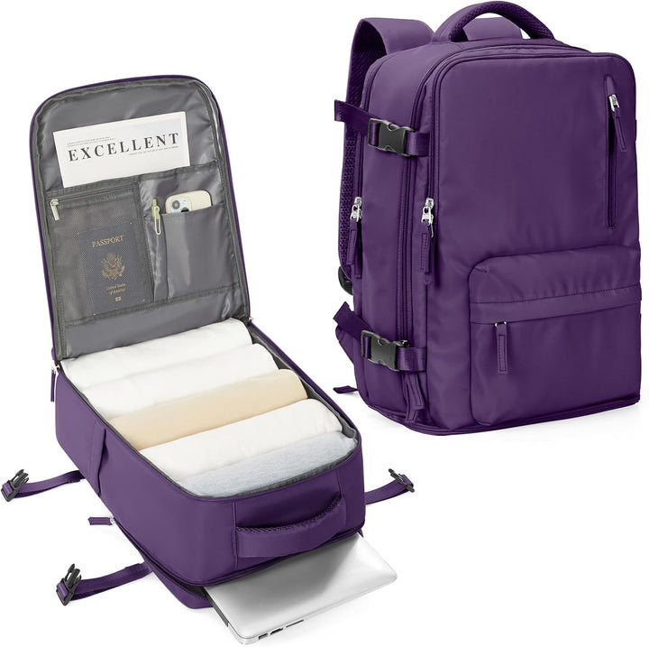 Stylish multi-compartment laptop shoulder bag for work, school, and travel.