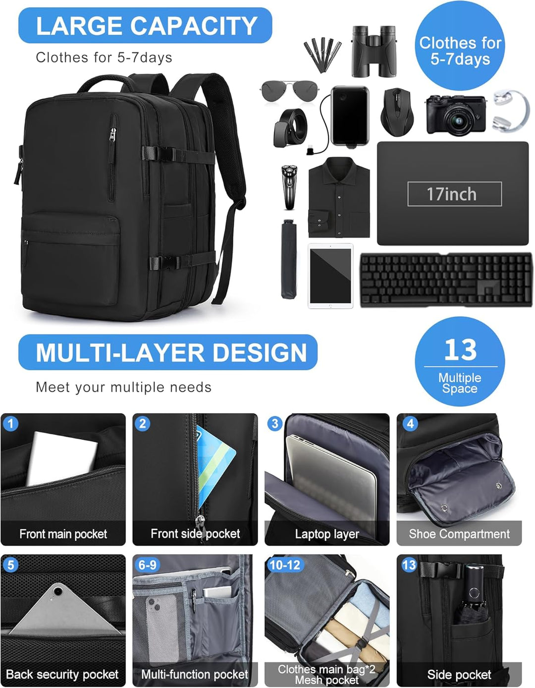 Practical unisex laptop carry bag with an adjustable strap, great for students.