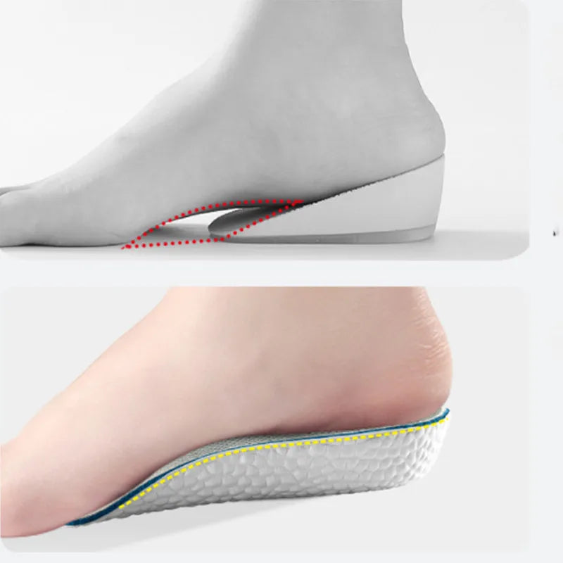 Elevated shoe inserts offering a discreet height increase & posture correction for men & women.