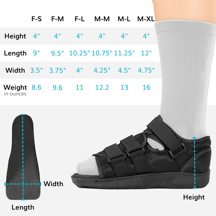 Unisex Orthopedic Post - Op Medical Walking Boot for Foot Recovery - Lexians