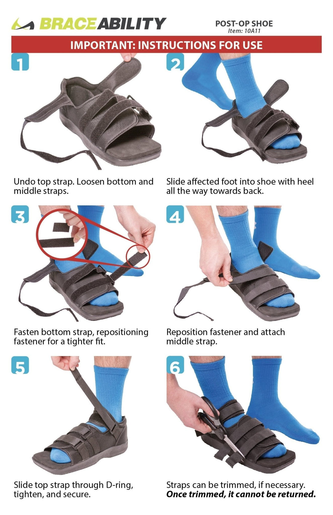 Unisex Orthopedic Post - Op Medical Walking Boot for Foot Recovery - Lexians