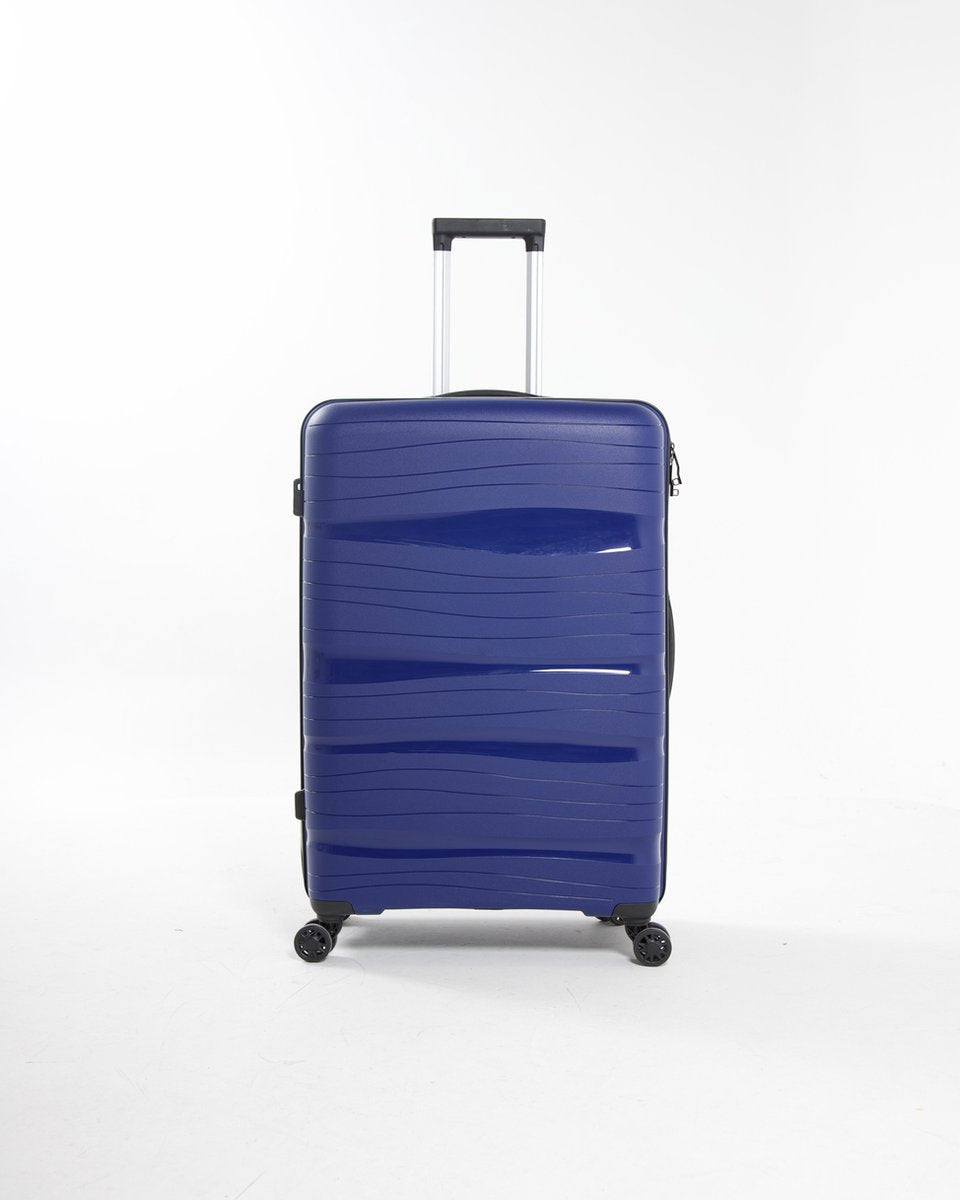 Lightweight Oslo hard-shell suitcase, perfect for secure travel. Durable luggage for vacation or business.