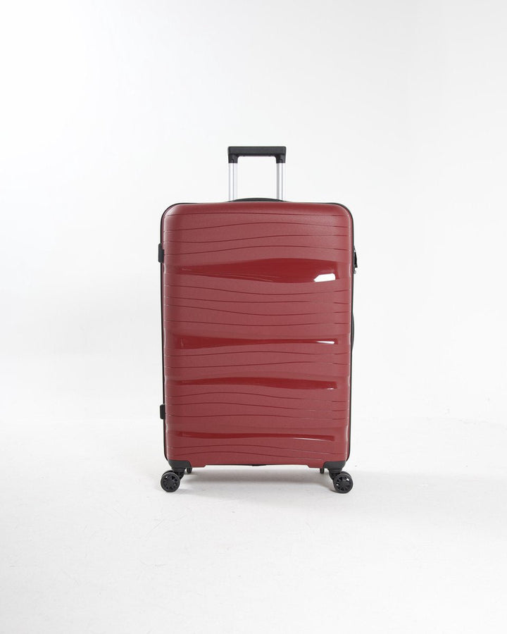 Unisex Oslo hard-shell luggage, ideal for organized packing & secure travel. Modern, durable suitcase.