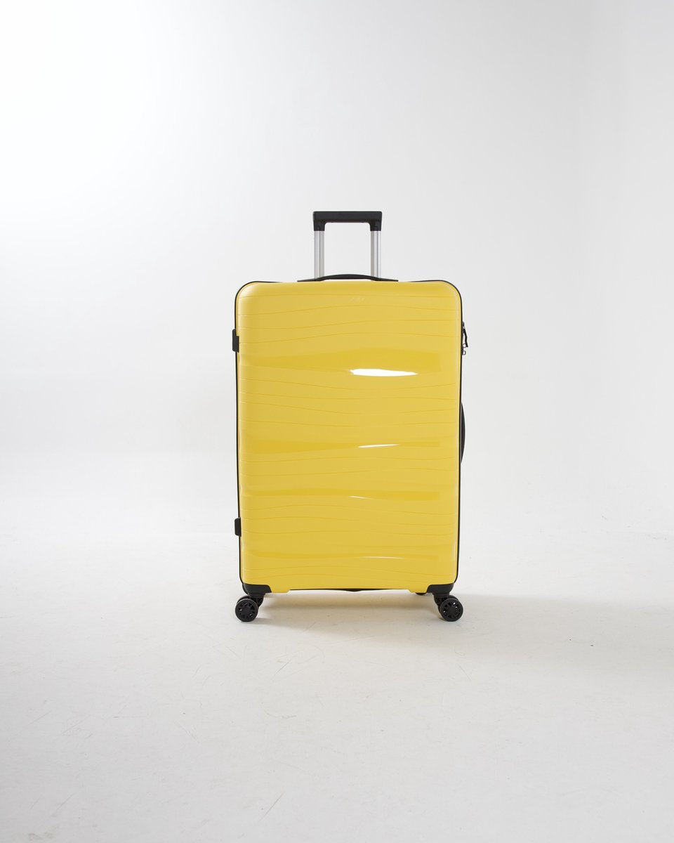 Durable Oslo hard-shell suitcase, built for secure and lightweight travel. Essential carry-on or checked bag.