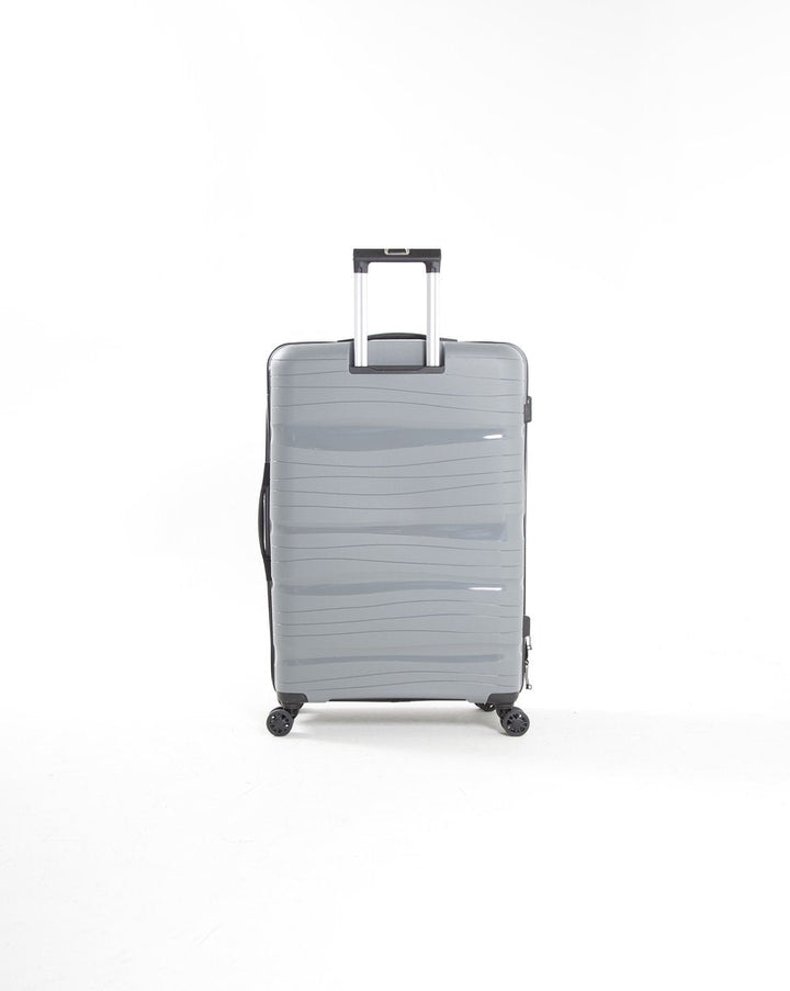 Large Oslo hard-shell checked bag suitcase. Durable & secure luggage for longer, lightweight travel.