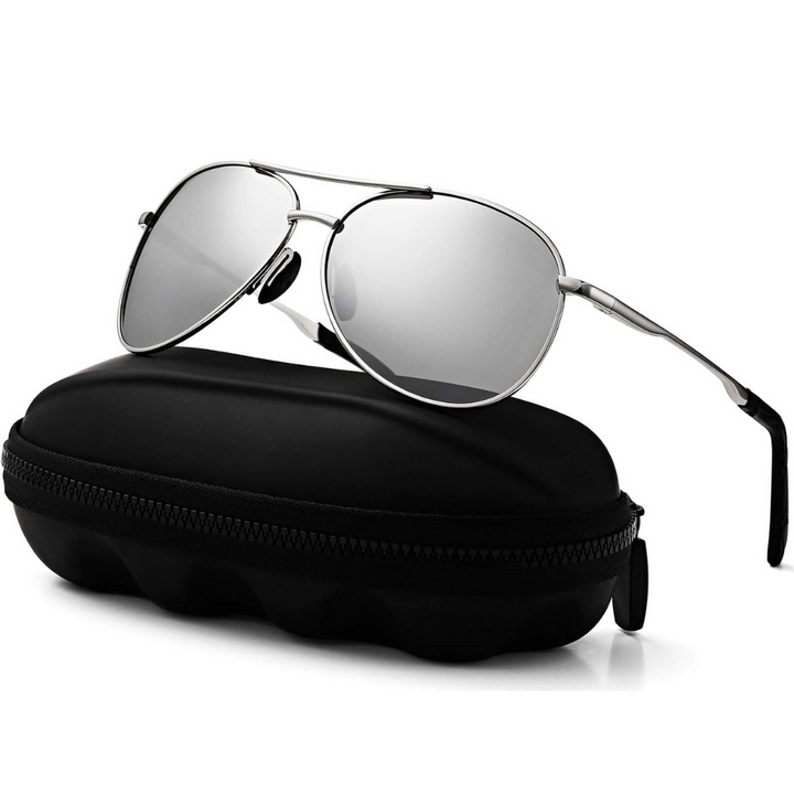 Unisex polarized aviator sunglasses, Joey model, for glare & UV protection. Essential eyewear.