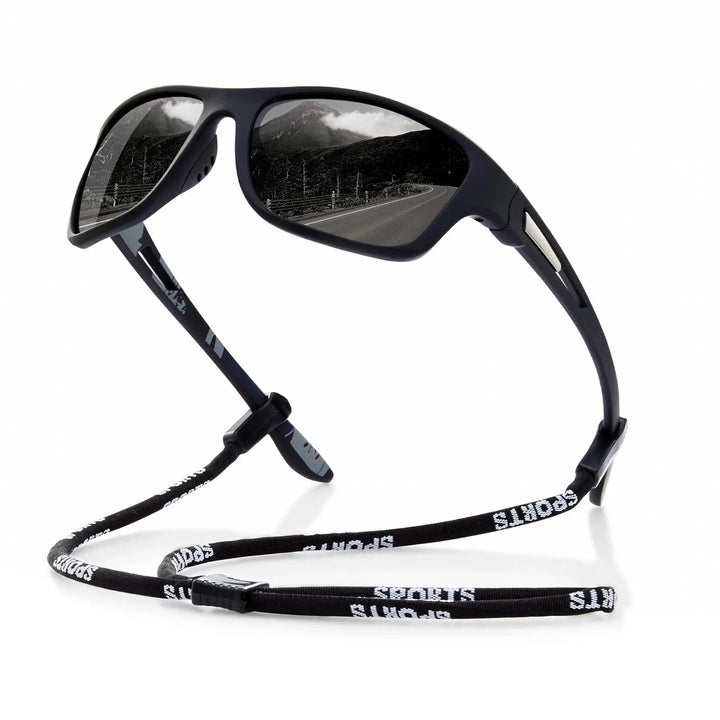 Unisex polarized sports sunglasses for outdoor adventures, offering UV400 protection & lightweight comfort.