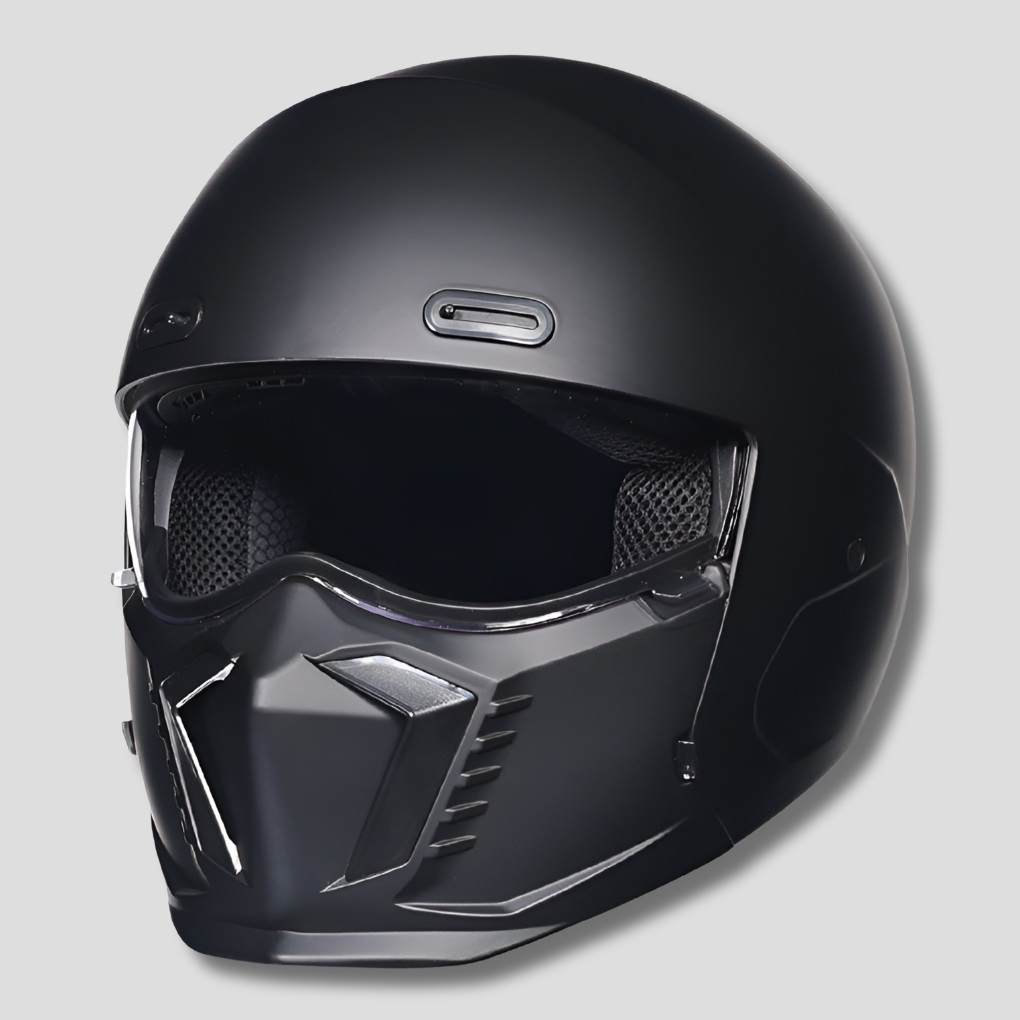 Vintage retro pilot motorcycle helmet, unisex design. DOT/ECE approved for safe bike riding.
