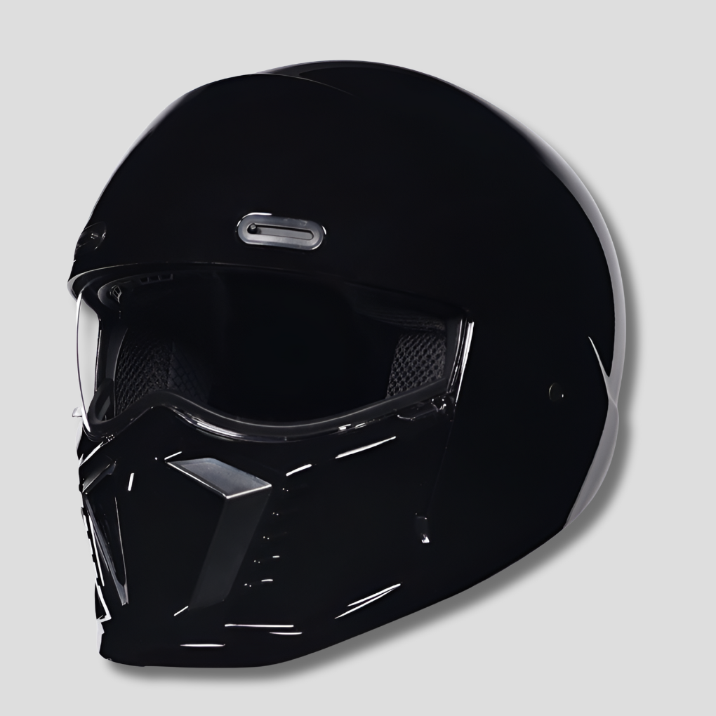 Unisex retro motorcycle helmet, DOT and ECE approved. Pilot style for secure and fashionable riding.