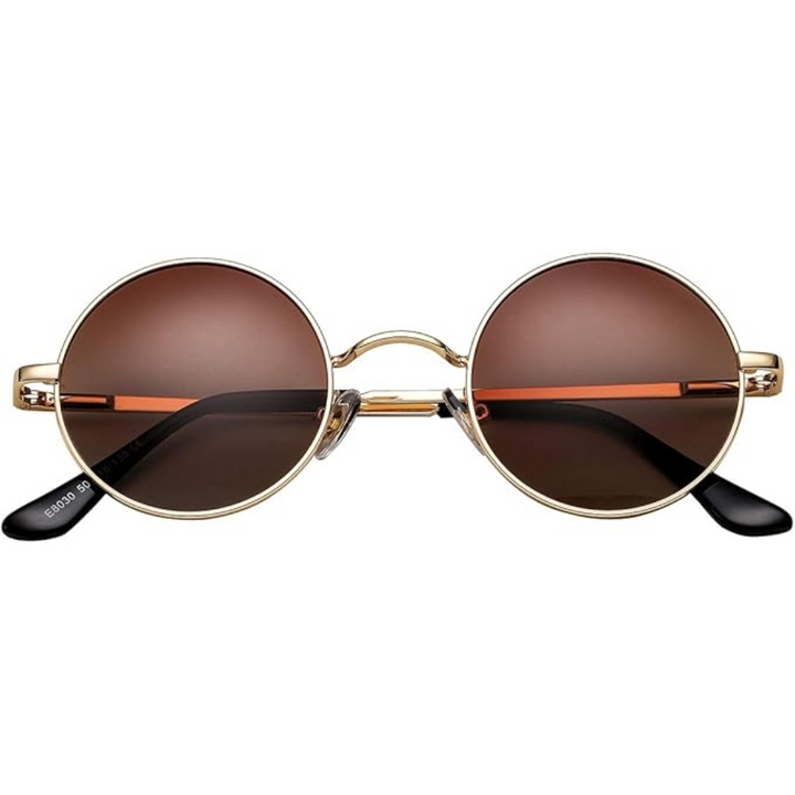 Unisex retro round polarized sunglasses with iconic vintage style.
