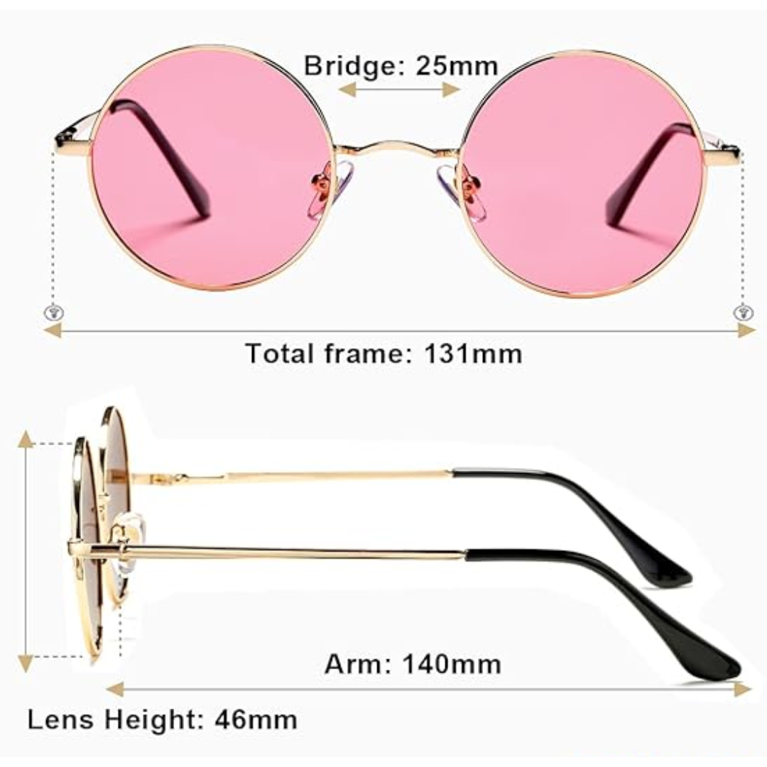 Iconic retro round polarized sunglasses, blending style with essential UV protection.