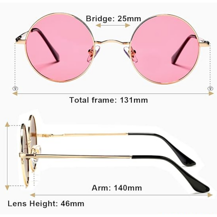 Iconic retro round polarized sunglasses, blending style with essential UV protection.