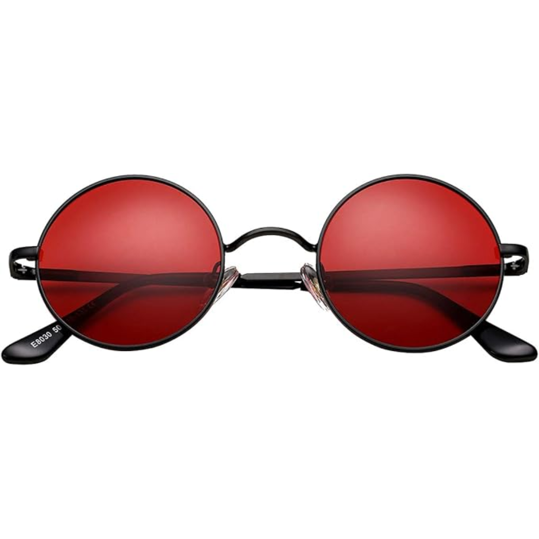 Iconic retro round polarized eyewear, perfect unisex fashion accessory.