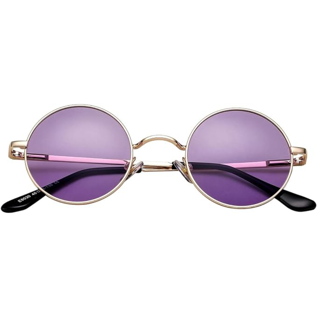 Iconic Lennon-inspired round polarized sunglasses, enhancing any vintage look.
