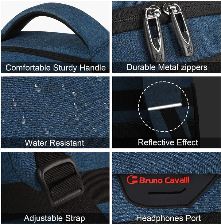 Travel-ready anti-theft backpack, USB charging port, designed for secure and comfortable trips.