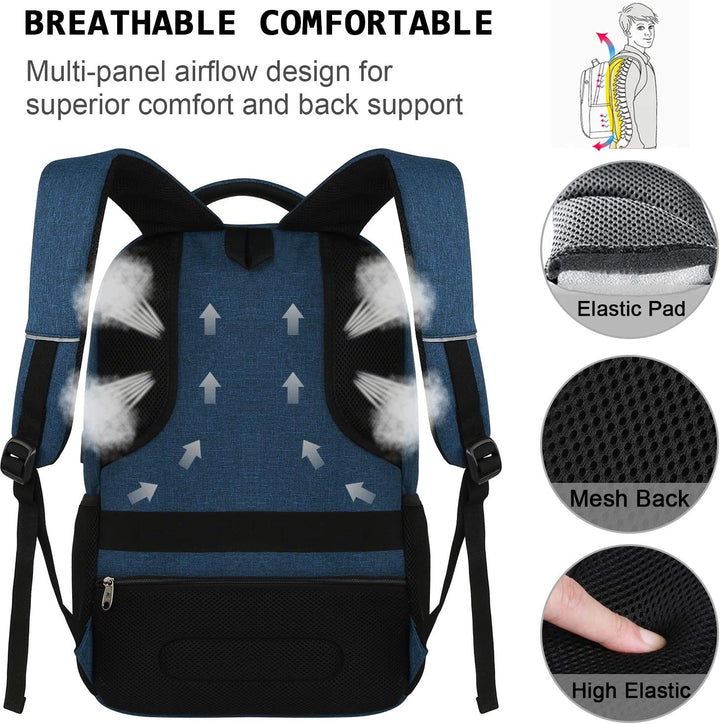 Everyday anti-theft backpack, slim for laptops, built-in USB charging for on-the-go power.