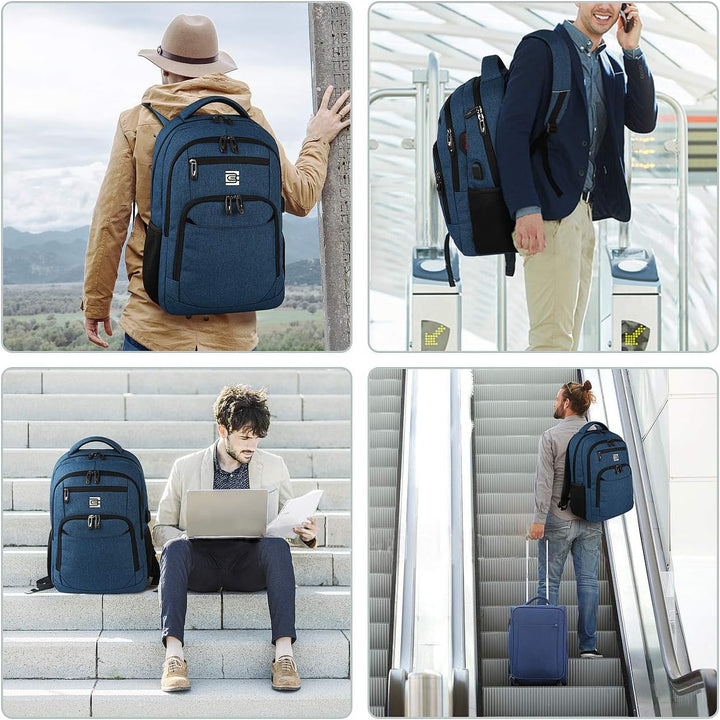 Secure & sleek anti-theft backpack, USB charging, water-resistant for daily use.