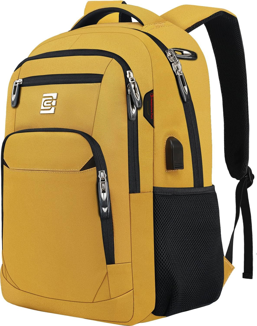 Compact anti-theft travel backpack, USB charging, ideal for carrying laptops securely.