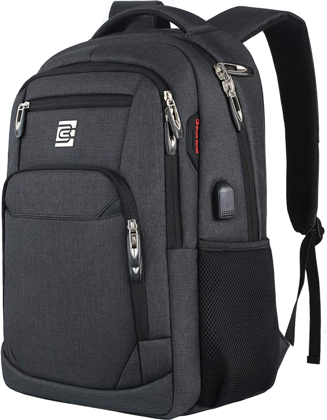 Secure unisex school backpack, anti-theft features, USB charging for connected learning.