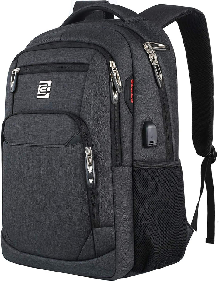 Secure unisex school backpack, anti-theft features, USB charging for connected learning.