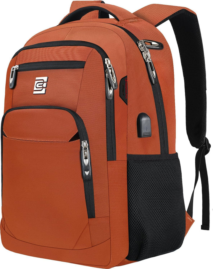 Travel-friendly anti-theft laptop backpack, USB charging, slim & water-resistant for adventures.