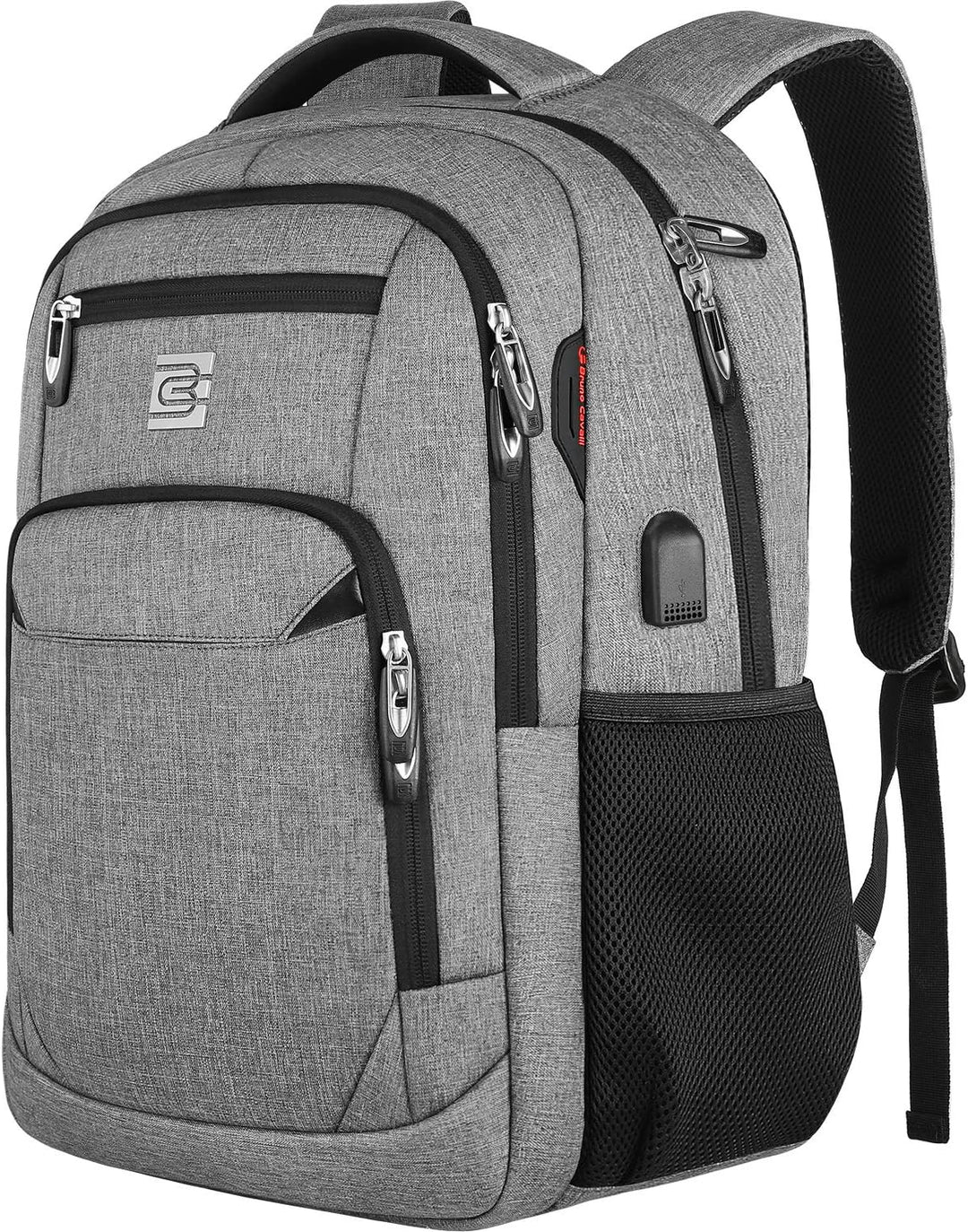 Sleek anti-theft laptop bag for men & women, USB charging port, designed for daily commute.