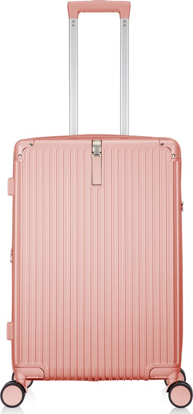 Efficient business travel hardshell suitcase, built-in USB port and useful cup holder.