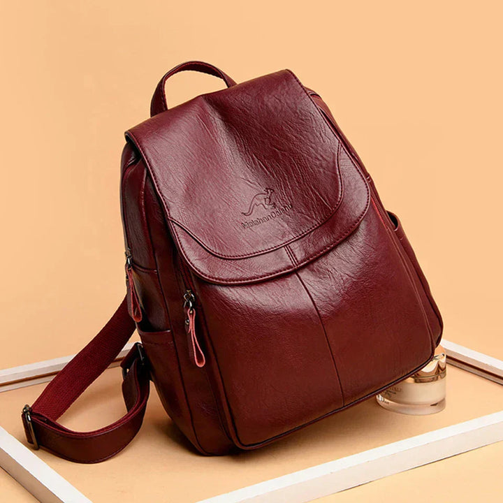 Unisex stylish everyday backpack in a vibrant color, perfect for daily use & travel.