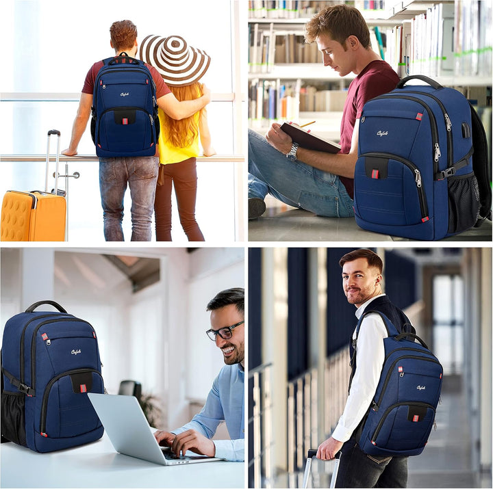 Practical anti-theft school bag with USB port & water-resistant material. Fits laptops up to 15.6".