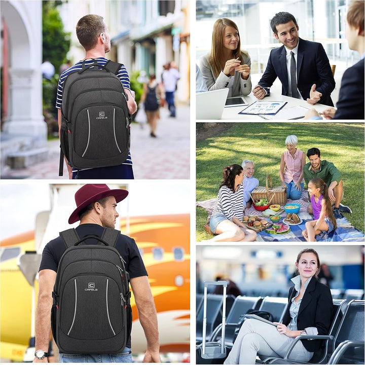 TechPro anti-theft laptop bag, water-resistant design, & external USB port. Perfect for daily commute.