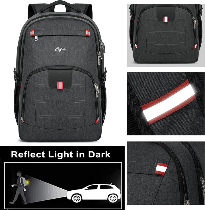 Stylish water-resistant laptop backpack, anti-theft features, & built-in USB port for busy lifestyles.