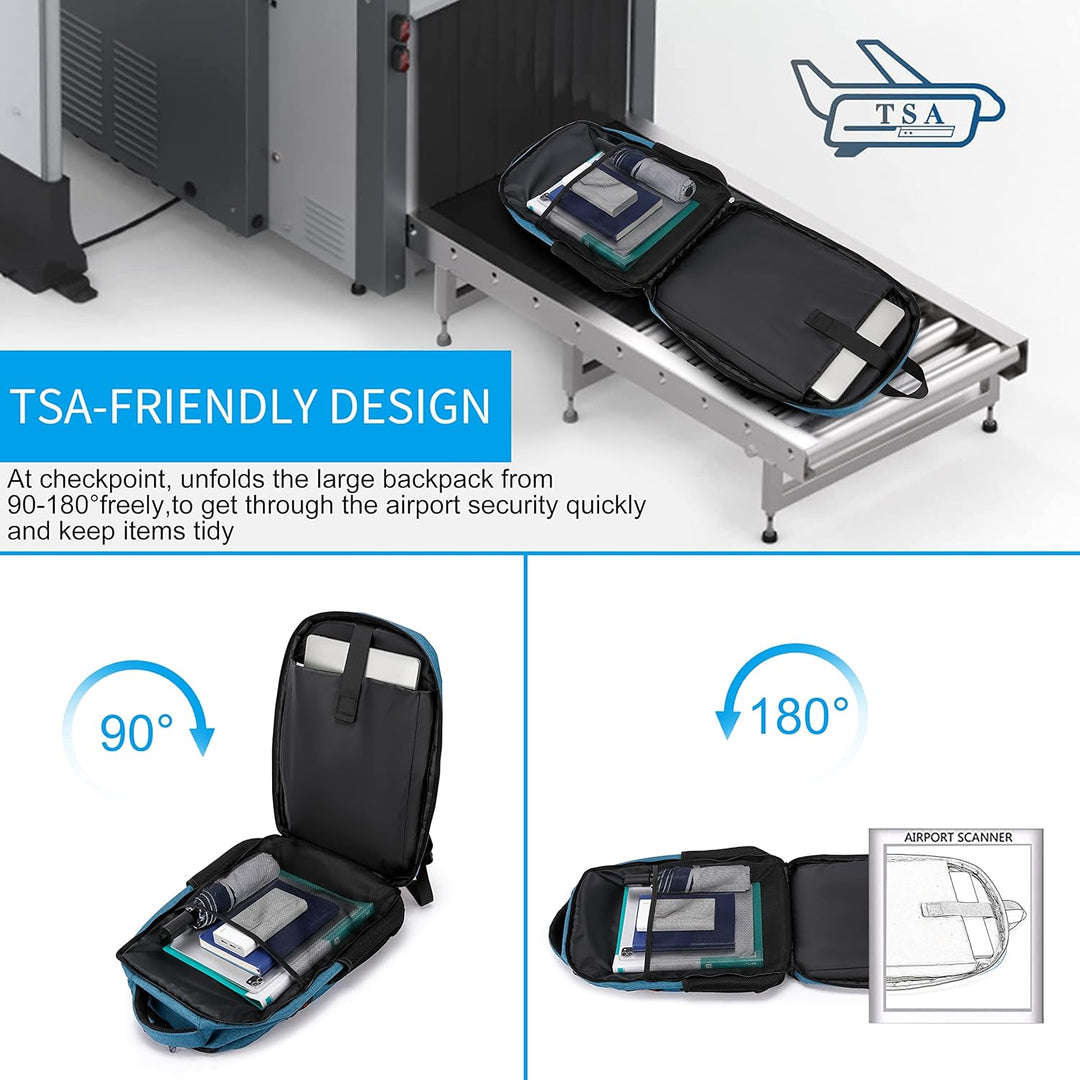 Durable unisex laptop bag with USB charging. TechPro water-resistant & anti-theft backpack for daily use.