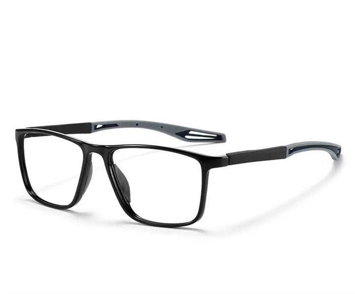 Unisex ultralight plastic frame reading glasses, anti-blue light & anti-glare, a durable vision aid for sports.