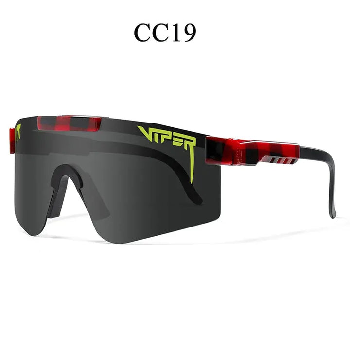Mirrored UV400 lenses on sports sunglasses, perfect for reducing glare during outdoor sports.