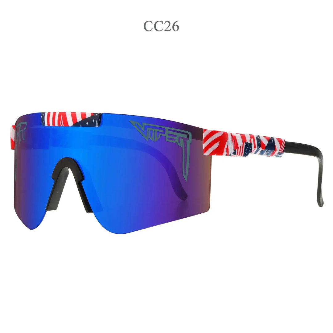 Lightweight UV400 sports sunglasses, offering superior eye protection for cycling & running.