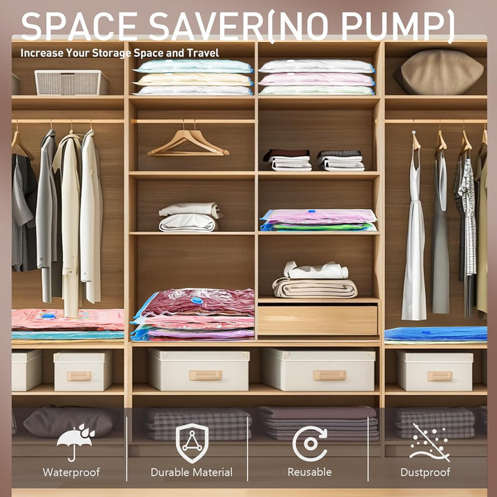 Protect items with durable vacuum storage bags & an easy-to-use electric pump.
