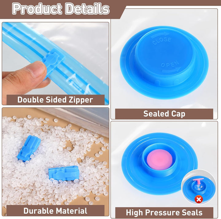 Space saver vacuum bag set with electric pump; buy one get one free offer.