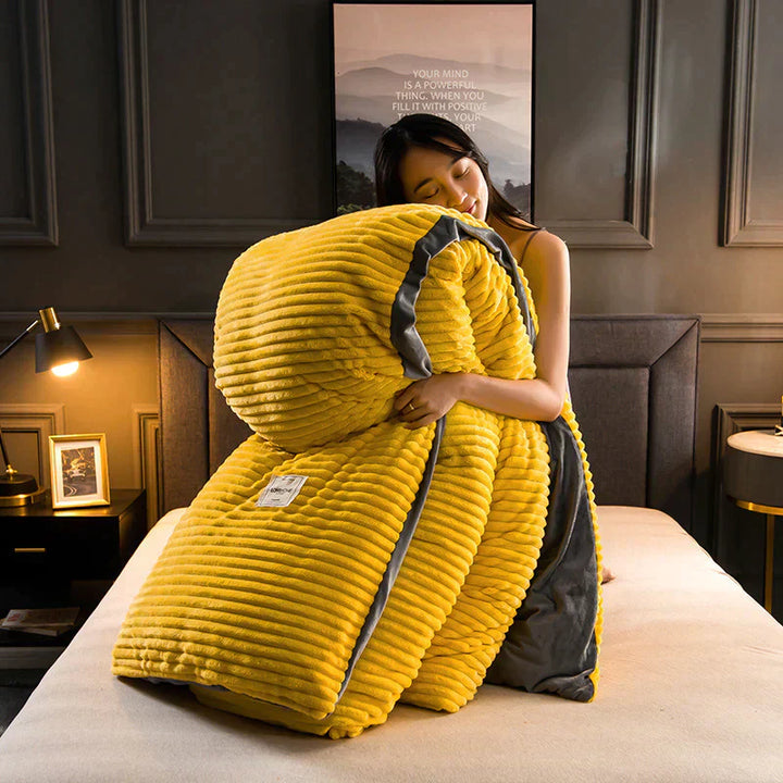 Luxurious DreamWeave fleece duvet cover; soft, plush, and cozy bedding for your bedroom.