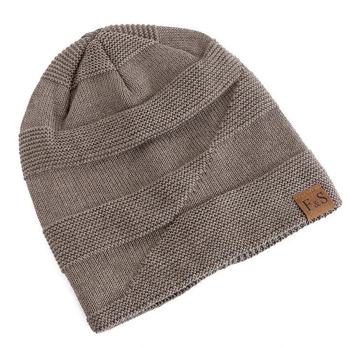 Stylish unisex cold weather beanie, fleece-lined for superior comfort and warmth.