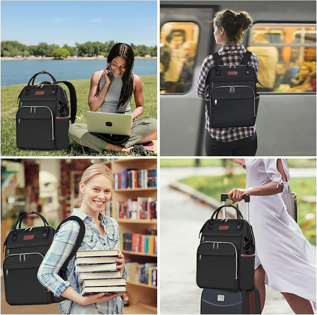 Functional water-repellent commuter backpack. Expandable design, RFID pocket & USB port for tech-savvy users.
