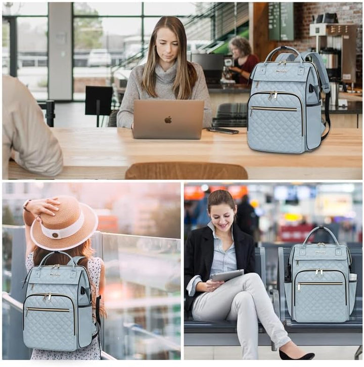 Versatile travel & school backpack. Water-repellent, expandable, fits laptops. RFID protected & USB ready.