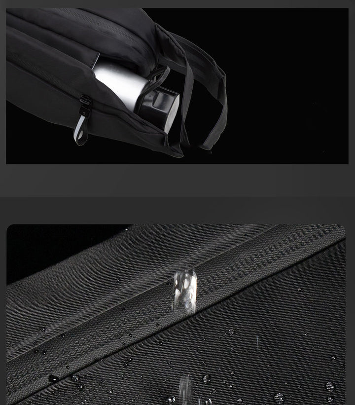 Multi-pocket water-resistant waist bag for travel, sport, hiking, and daily hands-free convenience. Unisex.