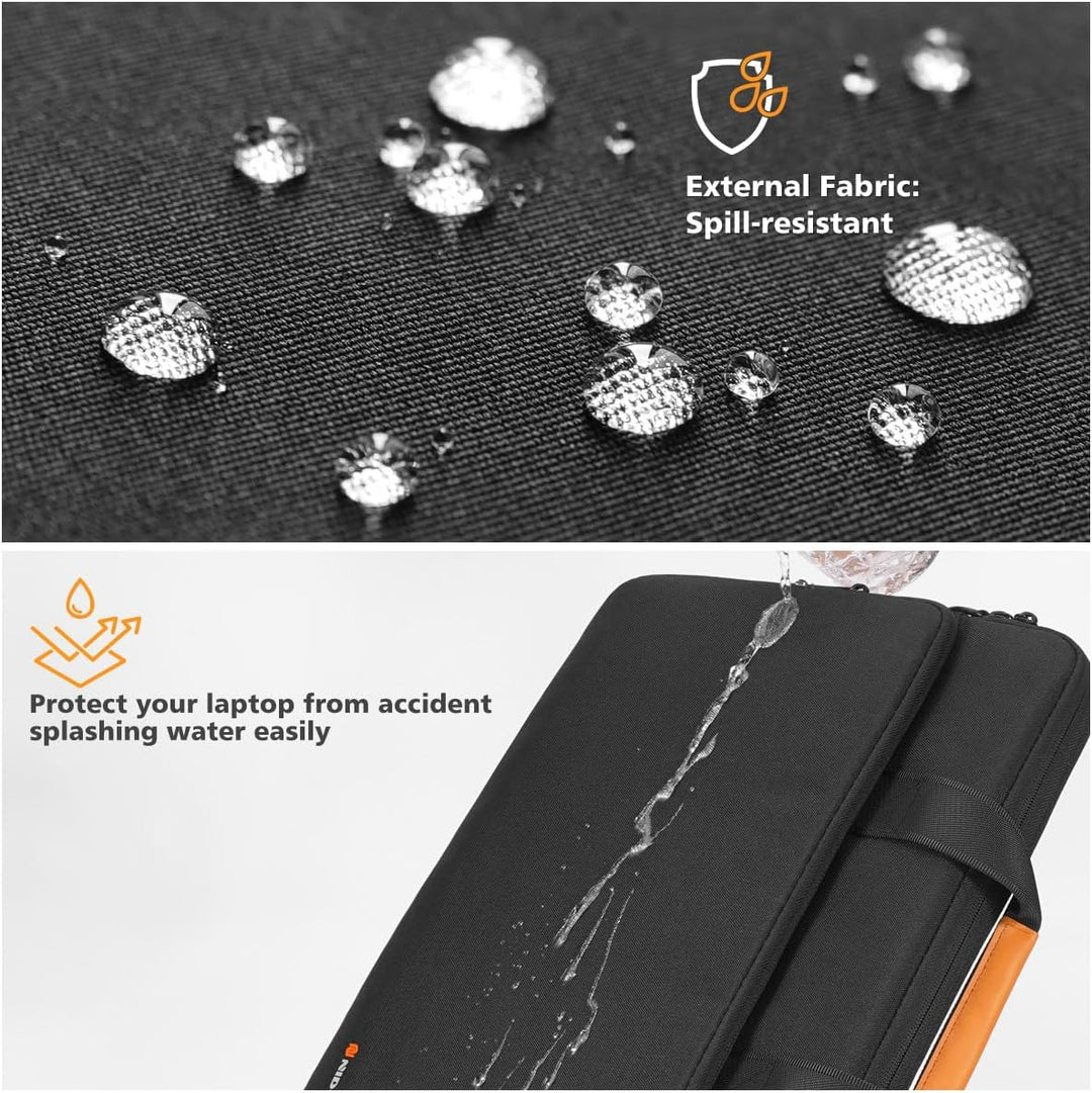 Smart unisex water-resistant laptop shoulder bag with 360° impact-absorbing padding.
