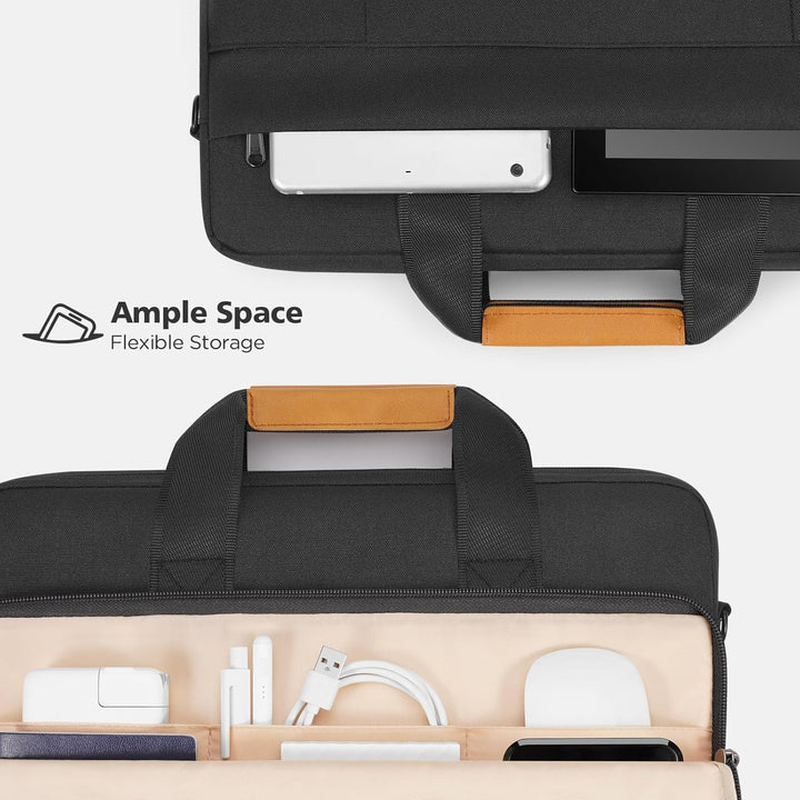 Unisex water-resistant laptop bag with 360° protective padding, perfect for commuters.