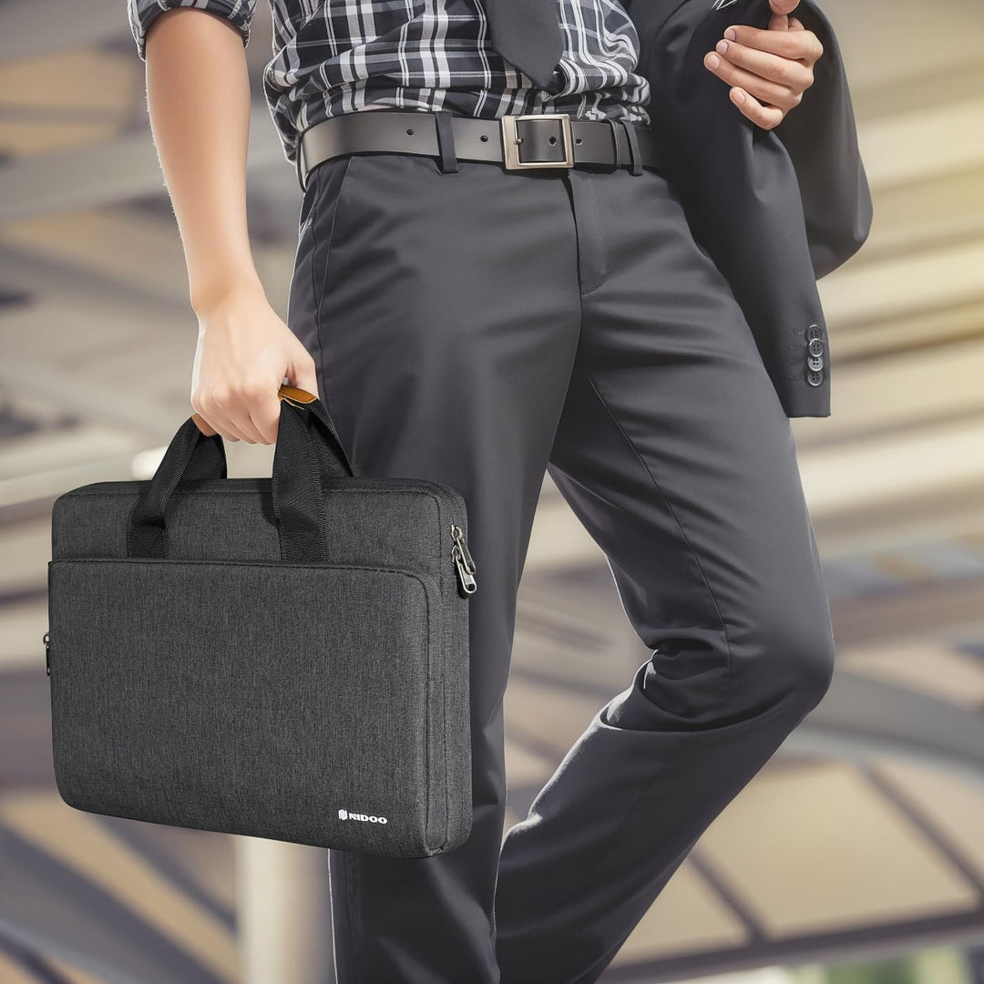 Unisex water-resistant laptop bag, 360° protective padding, a must-have tech accessory.