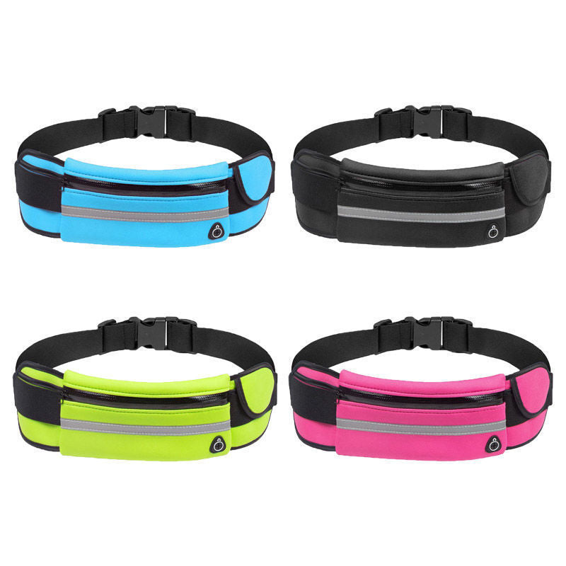 Unisex water-resistant running waist belt, perfect for fitness, travel & phone storage.