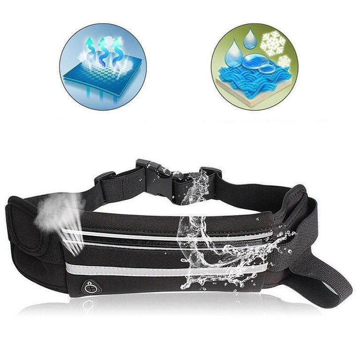 Lightweight, adjustable water-resistant running belt. Unisex sports gear for all adventures.