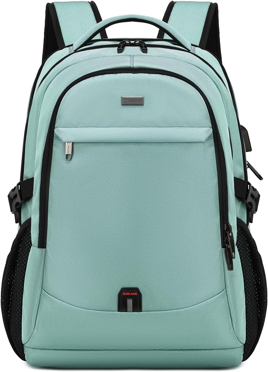 Secure water-resistant travel backpack, unisex, with hidden pockets & USB port for peace of mind.