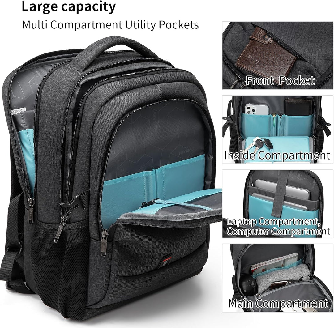 Everyday water-resistant backpack, unisex, perfect for school, work or travel, featuring a USB port.